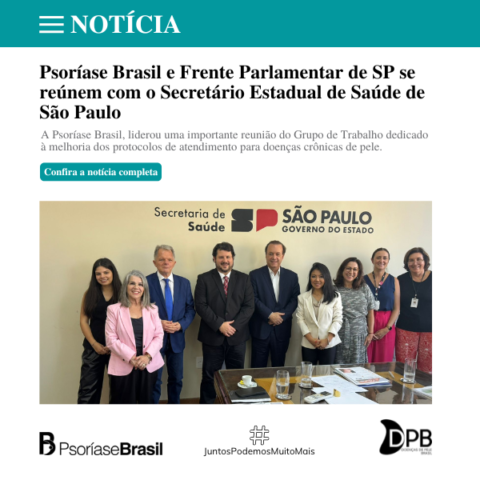 Psoríase Brasil e Frente Parlamentar DE SP se reúnem com Secretário Estadual de Saúde de SP