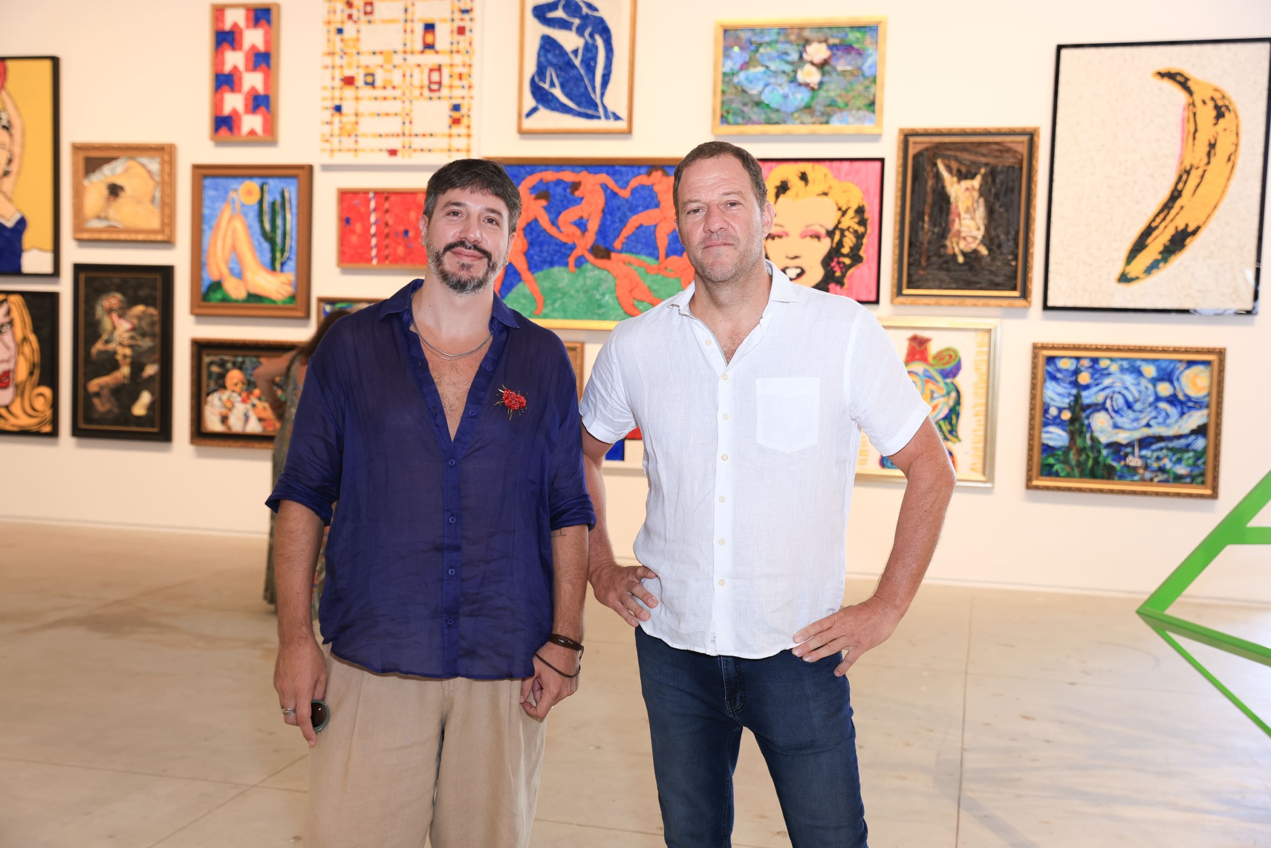 O curador, Fernando Zugno, e o artista plástico, Eduardo Srur | Crédito da foto Vini Dalla Rosa